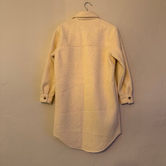 Joie Women’s Cream/Tan Sherpa Teddy Long Shirt Jacket Size XS - Picture 6 of 8